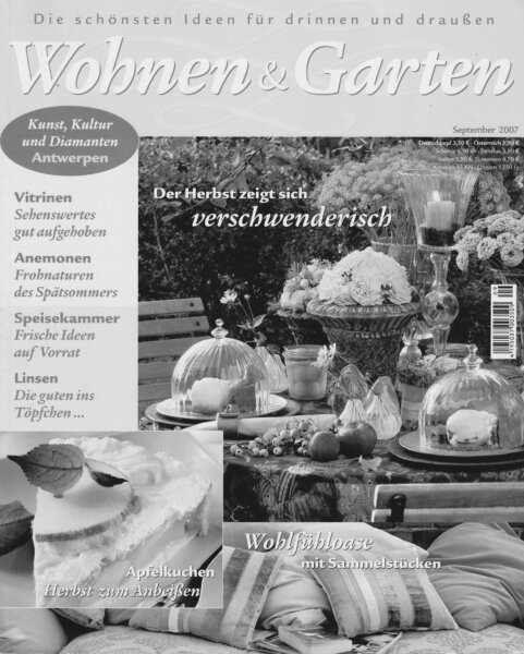 Keramikdesign Lisa Liesges-Zeitungsberichte Wohnen und Garten 2007